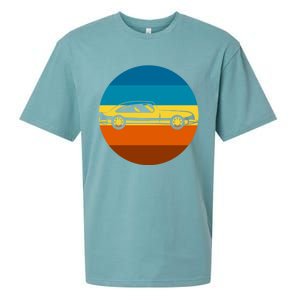 Auto Racing Retro Sunset For Car Racer Gift Sueded Cloud Jersey T-Shirt