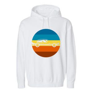 Auto Racing Retro Sunset For Car Racer Gift Garment-Dyed Fleece Hoodie