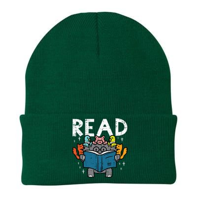 Animals Read Reading Book Librarian Across America Knit Cap Winter Beanie