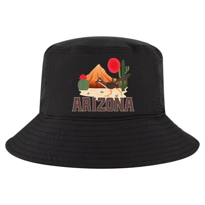 Arizona Roadrunner Retro Boho Desert Cactus Cool Comfort Performance Bucket Hat