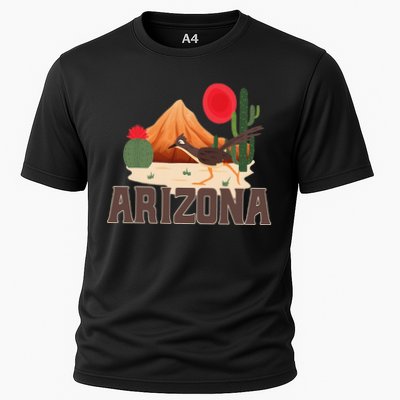 Arizona Roadrunner Retro Boho Desert Cactus Performance Shirt