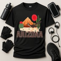 Arizona Roadrunner Retro Boho Desert Cactus Cooling Performance Crew T-Shirt