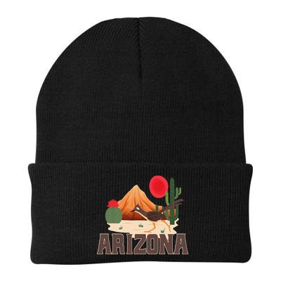 Arizona Roadrunner Retro Boho Desert Cactus Beanie