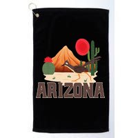 Arizona Roadrunner Retro Boho Desert Cactus Golf Towel