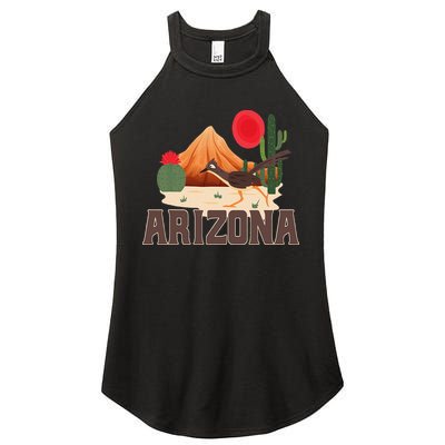 Arizona Roadrunner Retro Boho Desert Cactus Women's Perfect Tri Rocker Tank