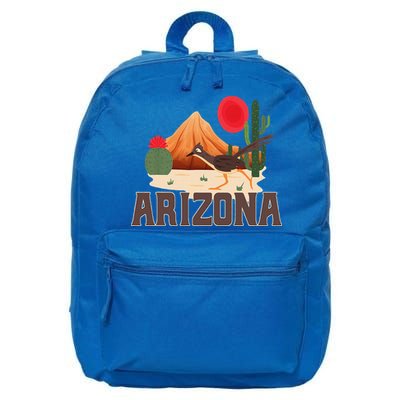 Arizona Roadrunner Retro Boho Desert Cactus 16 in Basic Backpack