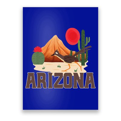 Arizona Roadrunner Retro Boho Desert Cactus Poster