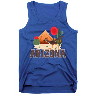 Arizona Roadrunner Retro Boho Desert Cactus Tank Top