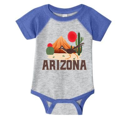 Arizona Roadrunner Retro Boho Desert Cactus Infant Baby Jersey Bodysuit