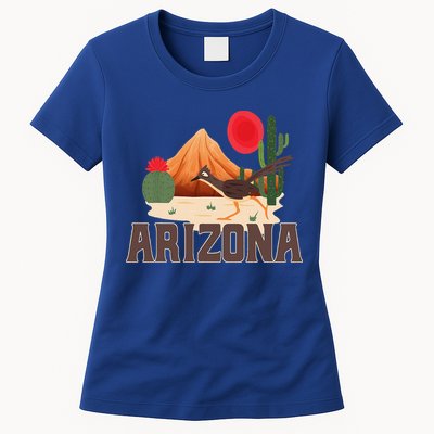Arizona Roadrunner Retro Boho Desert Cactus Womens T-Shirt