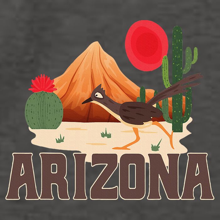 Arizona Roadrunner Retro Boho Desert Cactus Vector Backpack