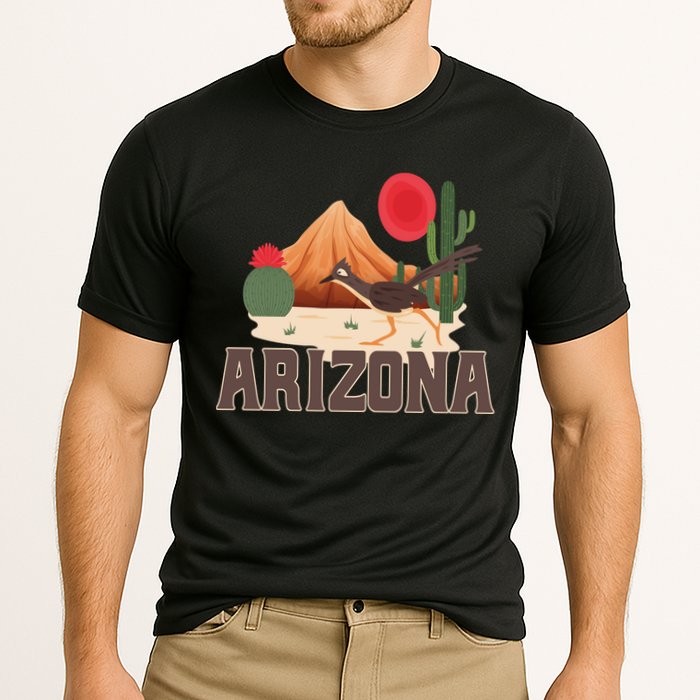 Arizona Roadrunner Retro Boho Desert Cactus Cute Gift Cooling Performance Crew T-Shirt