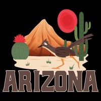 Arizona Roadrunner Retro Boho Desert Cactus Cute Gift Cooling Performance Crew T-Shirt