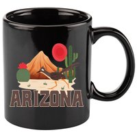 Arizona Roadrunner Retro Boho Desert Cactus Cute Gift 11oz C Handle Ceramic Mug