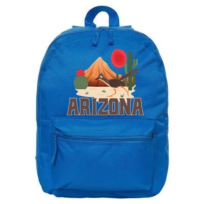 Arizona Roadrunner Retro Boho Desert Cactus Cute Gift 16 in Basic Backpack