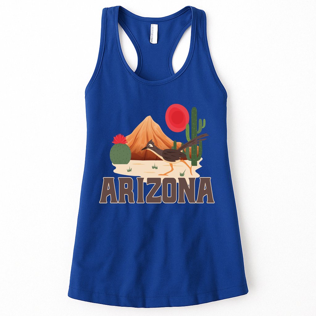 Arizona Roadrunner Retro Boho Desert Cactus Cute Gift Womens Tank Top