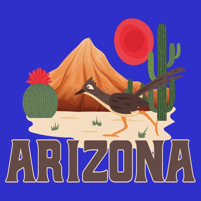 Arizona Roadrunner Retro Boho Desert Cactus Cute Gift Baby Bodysuit