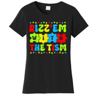 Autistic Rizz Rizzem With The Tism Meme Autism Awareness Women's T-Shirt