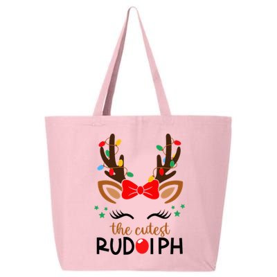 Adorable Rudolph Reindeer Christmas Pajama with Festive Lights 25L Jumbo Tote
