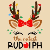 Adorable Rudolph Reindeer Christmas Pajama with Festive Lights Drawstring Bag