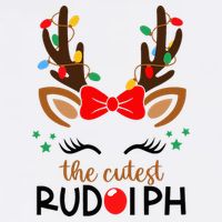 Adorable Rudolph Reindeer Christmas Pajama with Festive Lights Cool Comfort Performance Bucket Hat