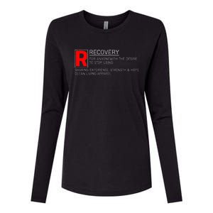 Addiction Recovery Rated Womens Cotton Relaxed Long Sleeve T-Shirt