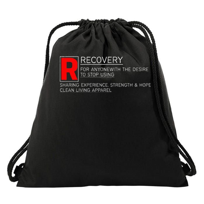 Addiction Recovery Rated Drawstring Bag