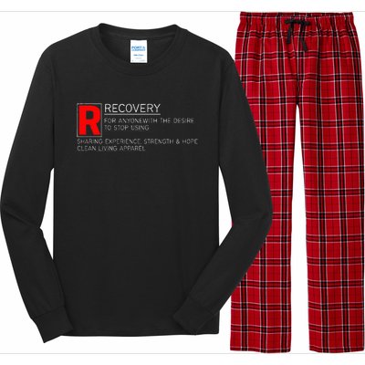 Addiction Recovery Rated Long Sleeve Pajama Set