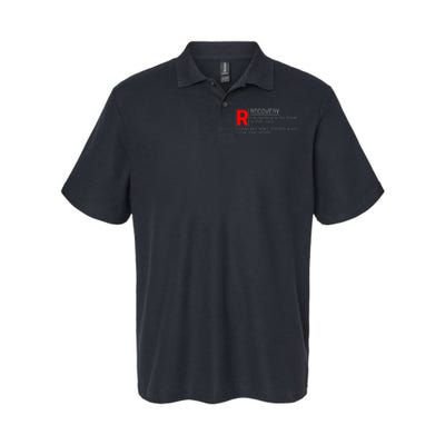 Addiction Recovery Rated Softstyle Adult Sport Polo