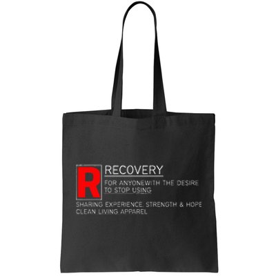 Addiction Recovery Rated Tote Bag