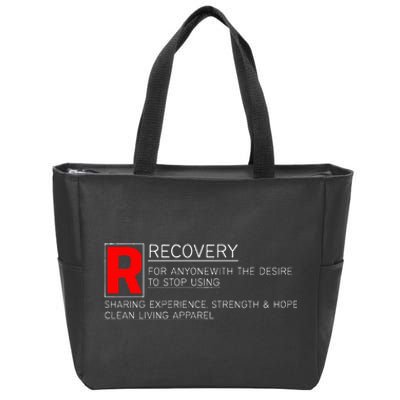 Addiction Recovery Rated Zip Tote Bag