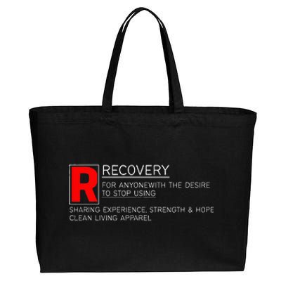 Addiction Recovery Rated Cotton Canvas Jumbo Tote