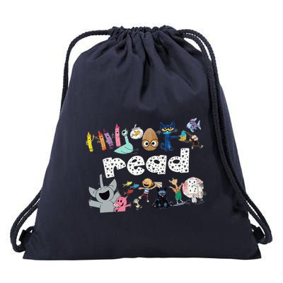 Animals Read Reading Book Librarian Across America Drawstring Bag