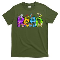 Animals Read Reading Book Library First Day Of School T-Shirt