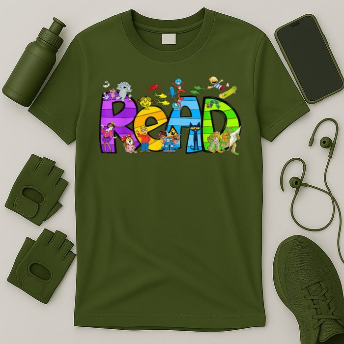 Animals Read Reading Book Library First Day Of School T-Shirt