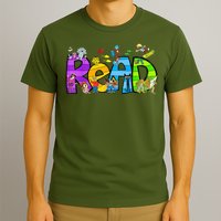 Animals Read Reading Book Library First Day Of School T-Shirt