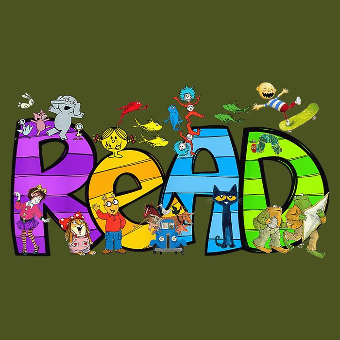 Animals Read Reading Book Library First Day Of School T-Shirt