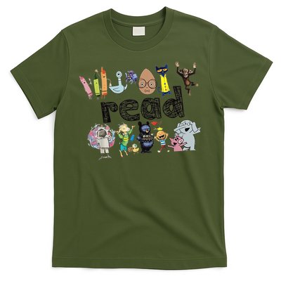 Animals Read Reading Book Library First Day Of School T-Shirt