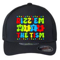 Autistic Rizz Rizzem With The Tism Meme Autism Awareness Flexfit Unipanel Trucker Cap