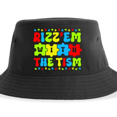 Autistic Rizz Rizzem With The Tism Meme Autism Awareness Sustainable Bucket Hat