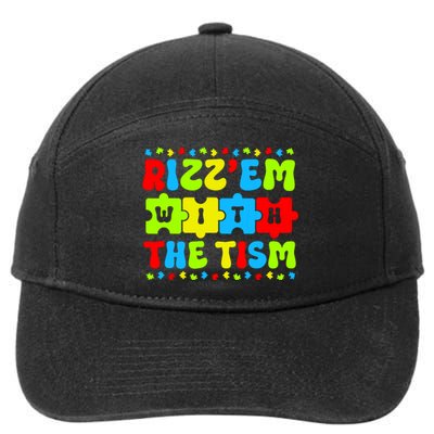 Autistic Rizz Rizzem With The Tism Meme Autism Awareness 7-Panel Snapback Hat