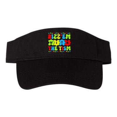 Autistic Rizz Rizzem With The Tism Meme Autism Awareness Valucap Bio-Washed Visor