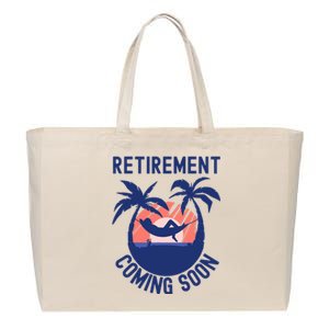 Almost Retired Retirement Coming Soon Funny Retiring Gift Cotton Canvas Jumbo Tote