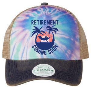 Almost Retired Retirement Coming Soon Funny Retiring Gift Legacy Tie Dye Trucker Hat