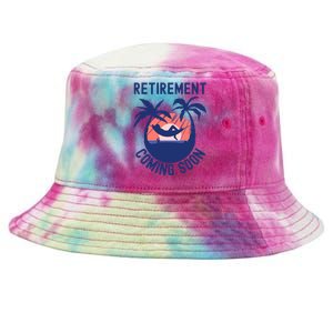 Almost Retired Retirement Coming Soon Funny Retiring Gift Tie-Dyed Bucket Hat