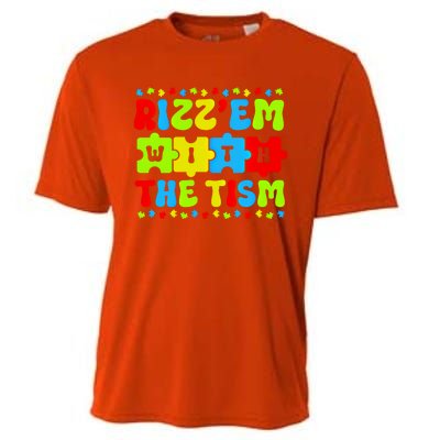 Autistic Rizz RizzEm With The Tism Meme Autism Awareness Gift Cooling Performance Crew T-Shirt