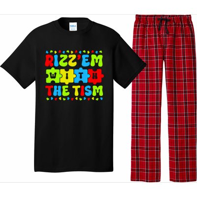 Autistic Rizz RizzEm With The Tism Meme Autism Awareness Gift Pajama Set