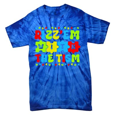 Autistic Rizz RizzEm With The Tism Meme Autism Awareness Gift Tie-Dye T-Shirt