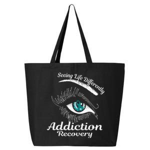 Addiction Recovery Ribbon Recovered To Addiction 25L Jumbo Tote