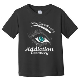 Addiction Recovery Ribbon Recovered To Addiction Toddler T-Shirt